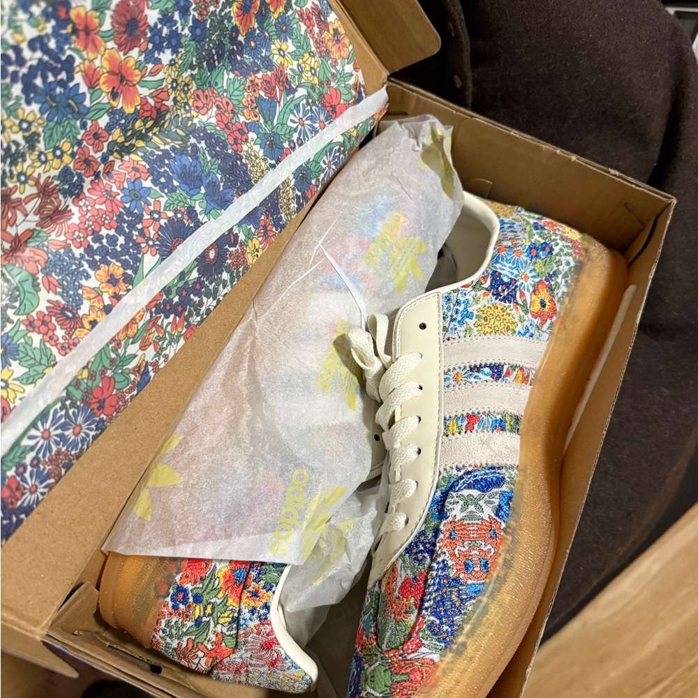 Adidas Gazelle - custom - floral - women’s size 11